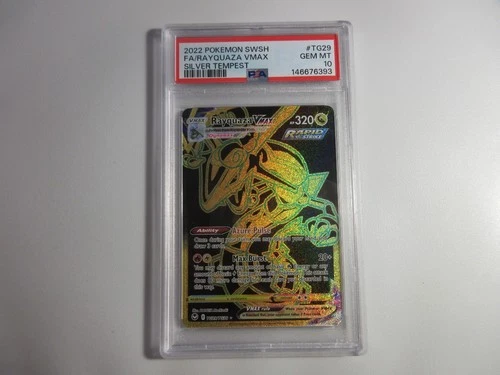 PSA 10 Rayquaza Vmax TG29 Silver Tempest Pokemon Card