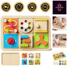 Montessori-Inspired 6-in-1 Busy Board for Cognitive Growth - Travel Essential