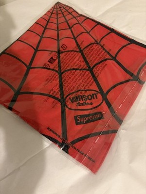 Supreme Vanson Spider-Man Collab Bandana Red and Black