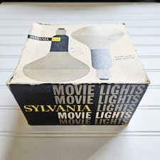 Vintage Sylvania Movie Lights 2 Pack Bulbs 375 Watts R30 Type EBR Superflood