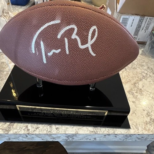 Tom Brady Autographed Football New England Patriots Original TNS Authenticated