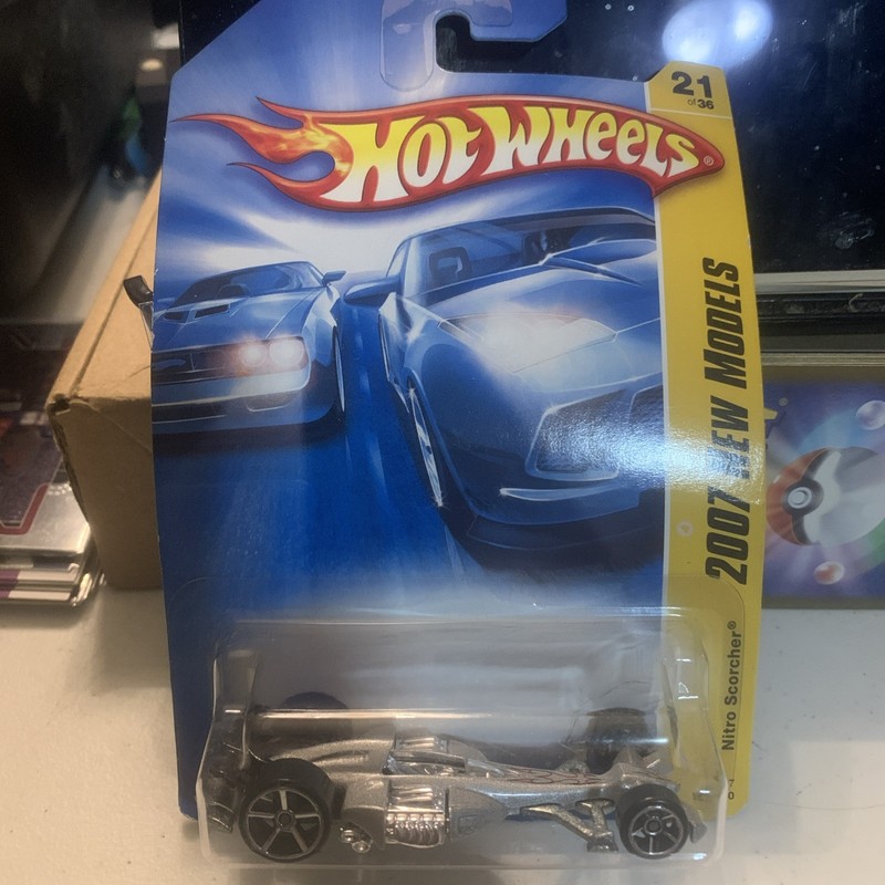Hot Wheels Nitro Scorcher 2007 New Models Silver 1:64 Diecast NEW