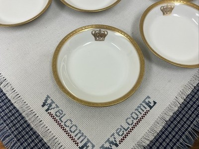 Vintage 1915s Hotel Del Coronado San Diego CA Berry Bowl Gold Encrusted Crown