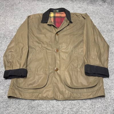 #ad #ad Vintage J Crew Jacket Oarsman Flannel Lined Button Chore Barn Coat Men Large $49.44