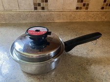 Society Sensi-Tone Cookware Ultrex 7 T304S 1 Qt Sauce Pan Pot USA Made With Lid