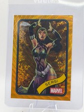 2025 Topps Chrome Marvel Sersi Gold Wave Refr...
