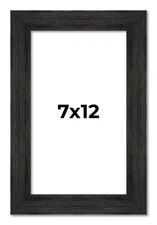 7x12 Frame Black Barnwood Picture Frame Modern Photo Frame UV Acrylic, Acid Free