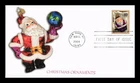 DR JIM STAMPS US COVER CHRISTMAS ORNAMENTS SANTA CLAUS FIRST DAY ISSUE FLEETWOOD