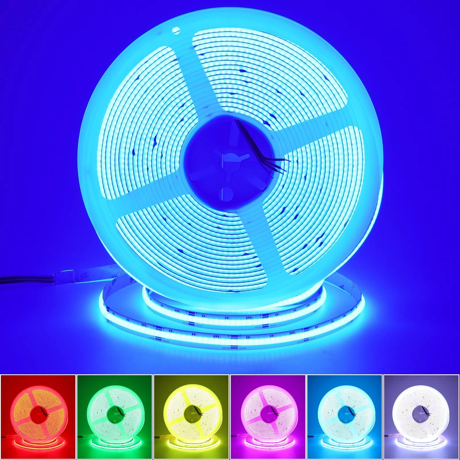 32.8FT COB RGB Lights 24V 8400LEDs High Density Dotless Super Bright IP20 Non...