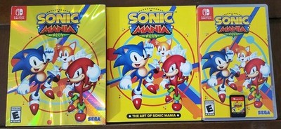 Nintendo Switch SONIC MANIA PLUS Complete w/ Slipcover, Art Book, & Insert