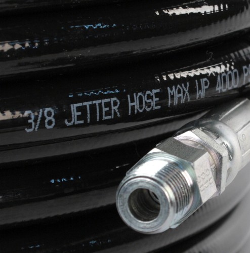 Schieffer 3/8" x 300' 4000 PSI Thermoplastic Sewer Jetter Hose & 6.5 Nozzle - Picture 3 of 7