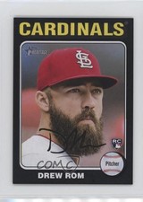 2024 Topps Heritage Mini Rookies Black Border 17/50 Drew Rom #382 0nr3