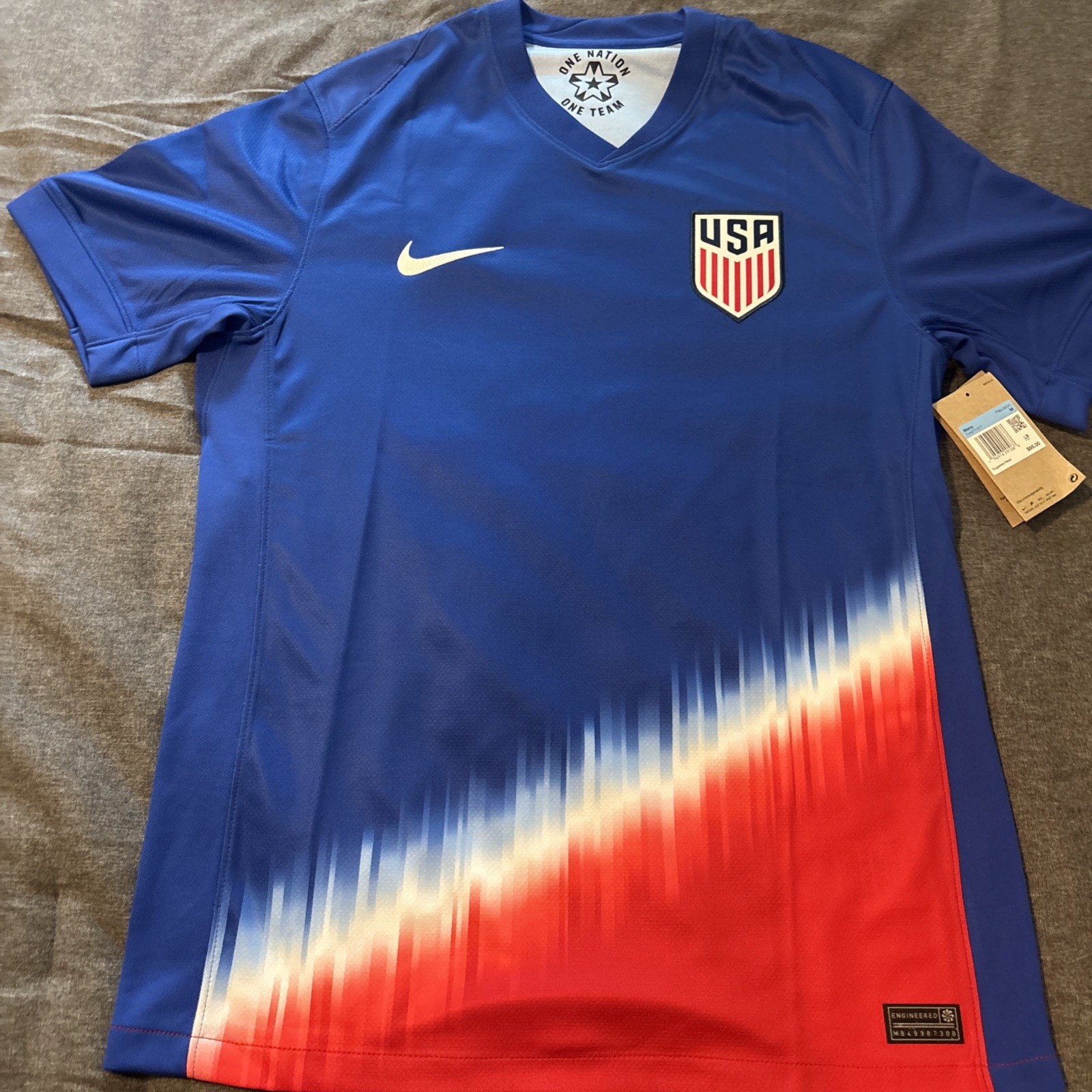 New Men's Nike US Soccer USMNT 2024 Away Authentic Jersey Style FJ4277-417 Sz M