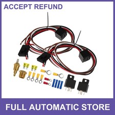 Dual Electric Fan Relay Kit W Thermostatic Sensor Switch 185 On 175 Off 40a Dual Electric Fan Relay Kit W Thermostatic Sensor Switch 185 On 175 Off 40a