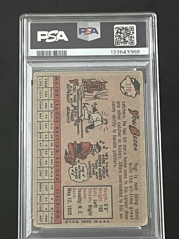 1958 Topps - Yogi Berra #370 Foto 2 de 3