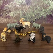Vintage ELC AAA Lion Panda Panther Python Monkey Goat Rhino Hippo Figure Bundle 