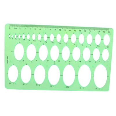 1Pcs 20cm Oval Ruler Drafting Template,Oval Line Drawing Ruler,Oval Tracing 