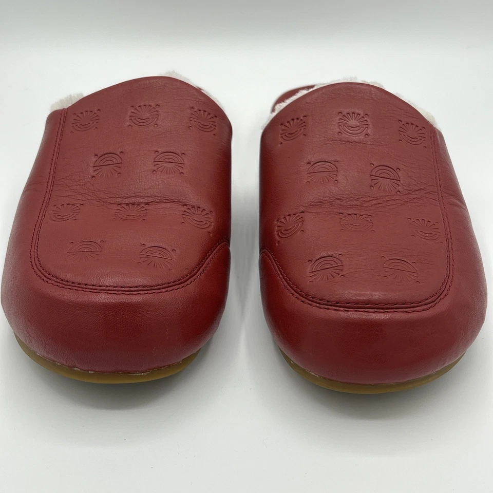 Zapatillas para mujer Olukai Konea de cuero de oveja talla 11 rojas Foto 2 de 4