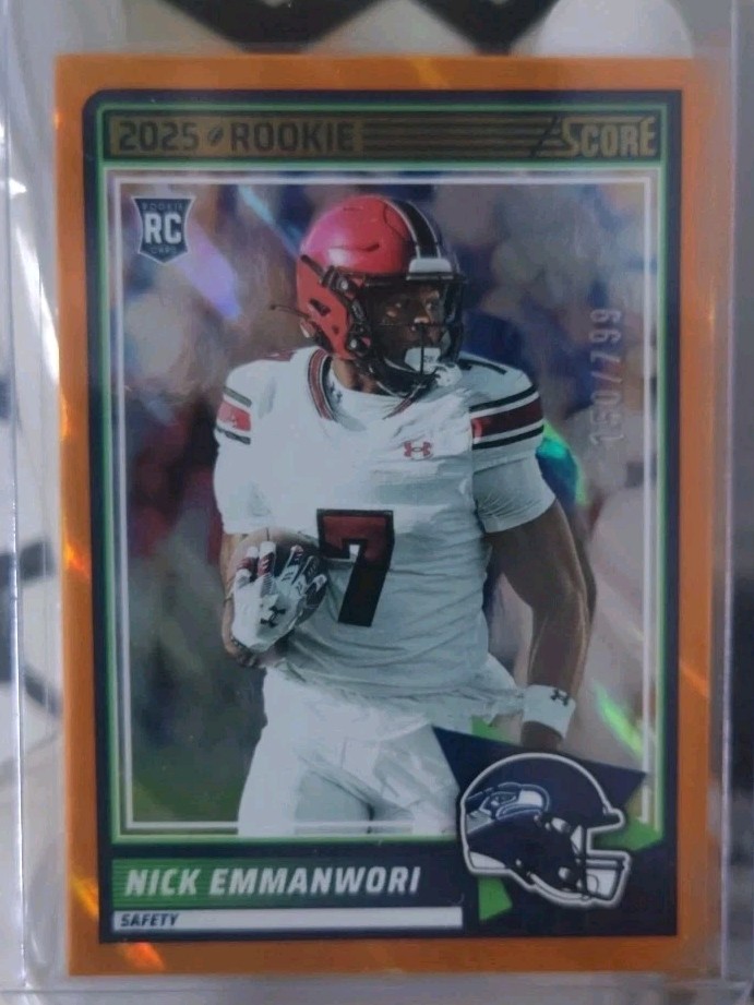 Nick Emmanwori RC 2025 Panini Score Rookie Card #96 Lava /799 Seattle Seahawks