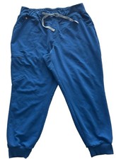 Figs Zamora Jogger Blue Scrub Pants Women's Size XXL Petite