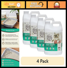 4-Pack Clumping Cat Litter Fresh Scent 20lbs Odor Control Fast Clumping Sand