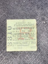 Half.  Railway.  TICKET,    (.  West. Kirby. To. Liverpool Ctl L L. 46.   )