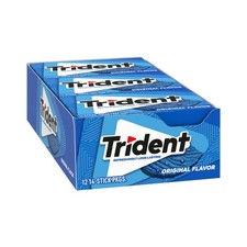 Trident Original Flavor Kaugummi zuckerfrei, 12 Päckchen (insgesamt 168 Stück)