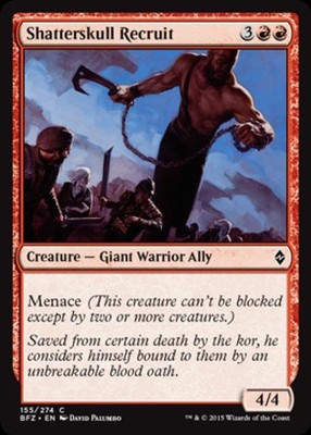 Shatterskull Recruit - BFZ MTG - Light Play