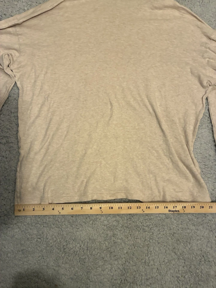 John Ashford Shirt Mens Size Large Beige Long Sleeve Shirt Soft Mock Turtle Neck - Image 4 of 4