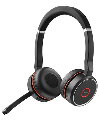 Jabra Evolve 75 SE UC Wireless Bluetooth Stereo Headset HSC040Wa TESTED