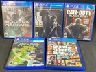 Lot of 5 Sony Playstation 4 Video Games