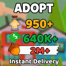 Adopt ! - 950+ Age Up Potion  640K+ Bucks  2M+ Acorns | 24H Delivery