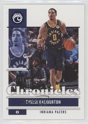 2021-22 Panini Chronicles Blue 49/99 Tyrese Haliburton #17 av1