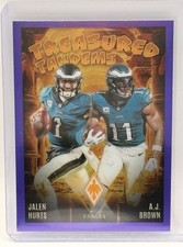 2024 Panini Phoenix - Treasured Tandems Jalen Hurts, A.J. Brown #TT-PHL Purple