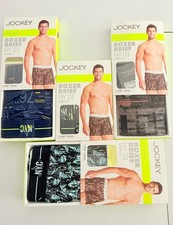 Jockey Men's Chafe Proof Pouch Boxer Brief underwear pack of 2, Printed boxers