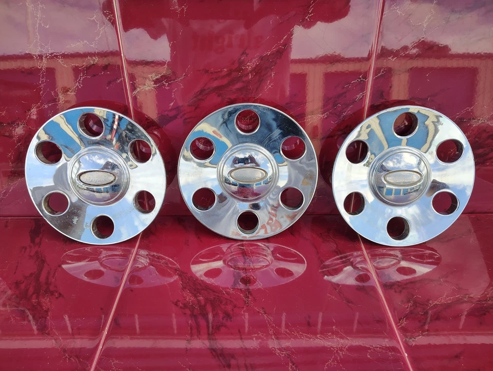 Tampas centrais Ford Expedition F150 2009-2014 (3) cromadas OEM de fábrica #7L14-1A096-EB - Imagem 3 de 4