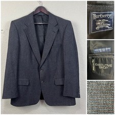Vtg Burberrys Blazer Men Wool Suit Jacket Business Sport Coat Large NO SIZE READ