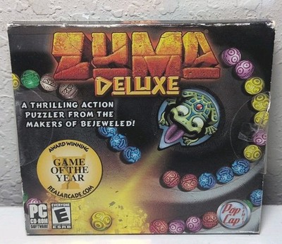 Zuma Deluxe Pop Cap Jumbo PC CD ROM Computer Video Game 2004 Brand New B66