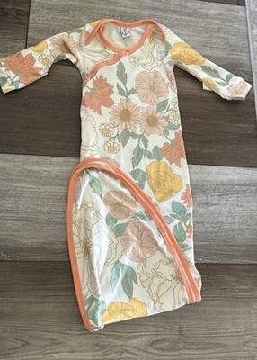 Copper Pearl FloralDot Knot Gown, Newborn