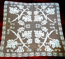 Antica tovaglia italiana Bosa h filetto annodato danna pizzo foglie d'uva design