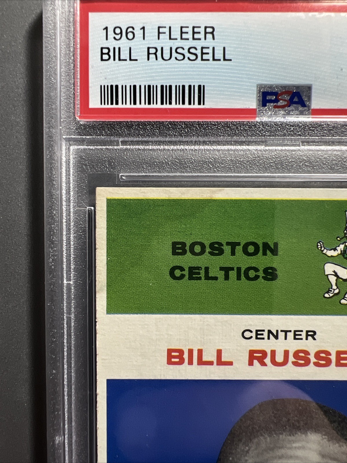 1961 Fleer Basketball #38 Bill Russell PSA Authentic Nice Centering White Border view 5