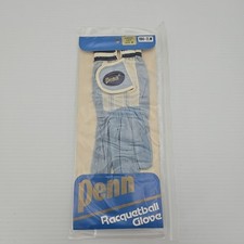 Vintage Penn Racquetball Glove Ladies Left Medium Deerskin Leather Light Blue