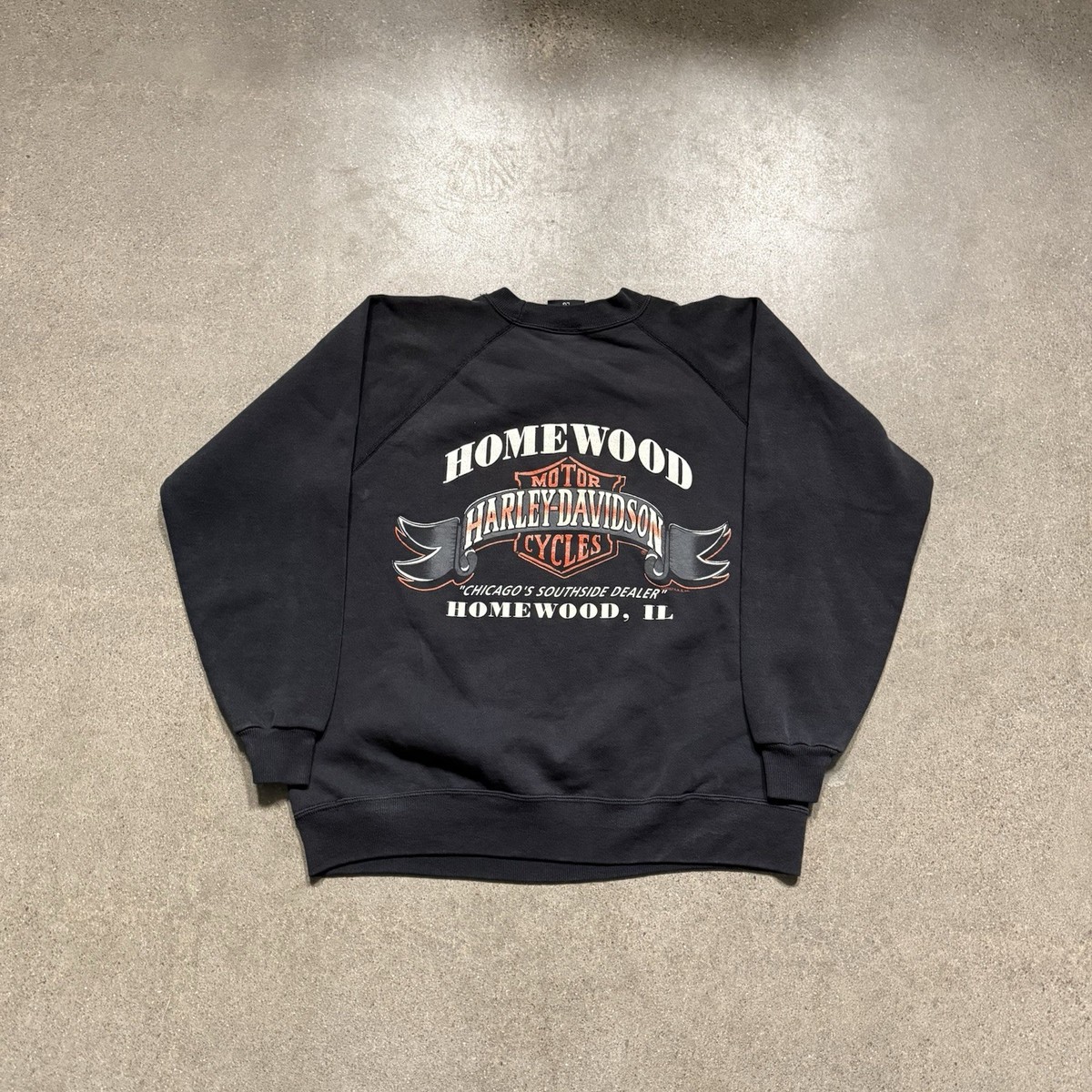 Vintage 90s Harley Davidson Crewneck Black Panther Can