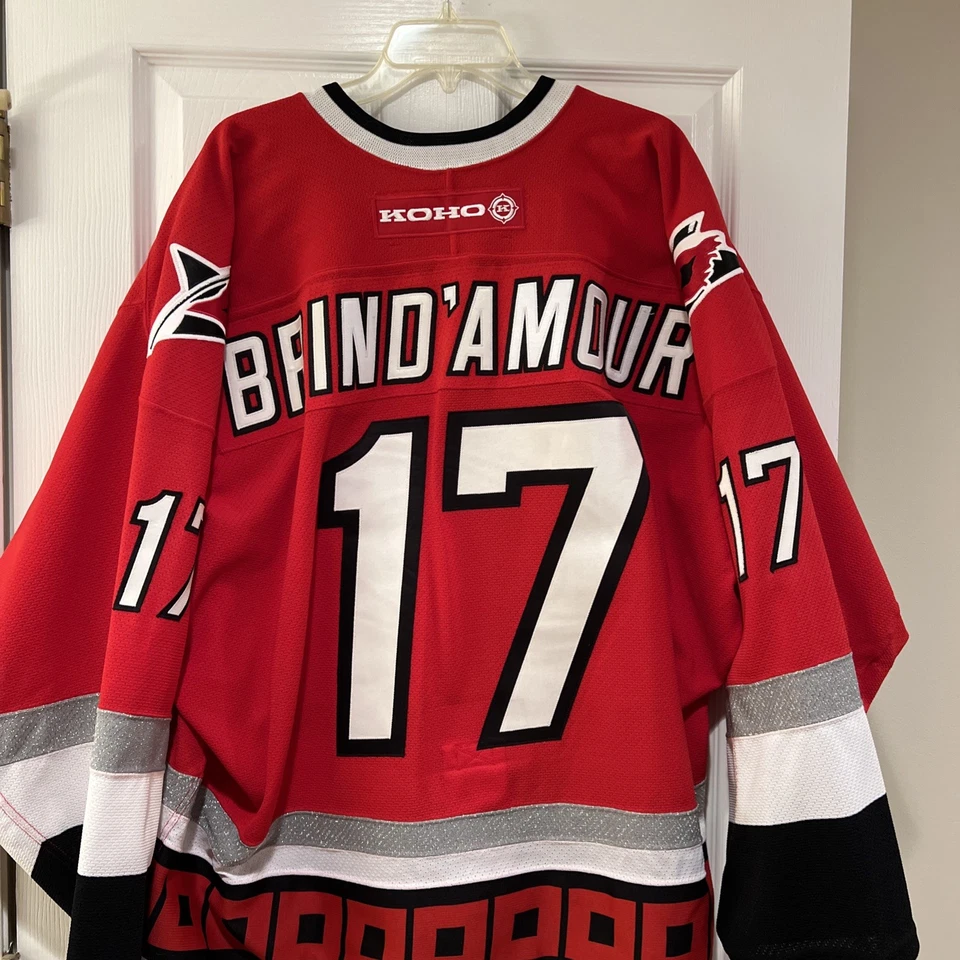 Carolina Hurricanes Rare  Red  Hockey Jersey 2002 Stanley Cup Rod Brind’Amour  - Image 2 of 4