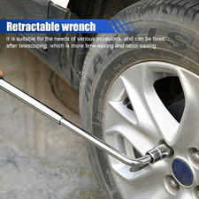 Universal Telescoping Wheel Lug Wrench, Extendable Car Wheel Nut Remover with...