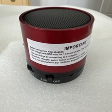 5W Red Mini Bluetooth Speaker  Portable Compact Rechargable from AARP