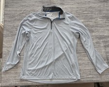 VINEYARD VINES OTG SANKATY Mens Medium Light Blue Performance 1/4 Zip Pullover