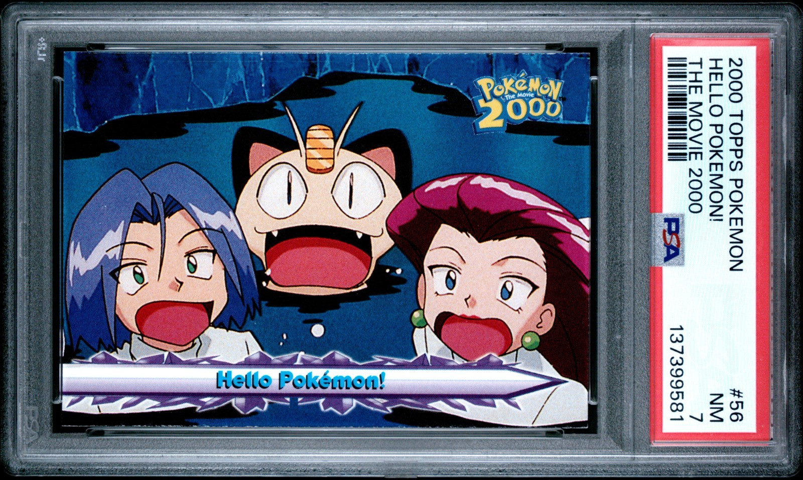 Pokemon Card Hello Pokemon! #56 Team Rocket Topps Movie Edition PSA 7