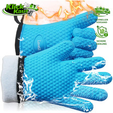 Silikon Backhandschuhe Doppelschicht Hitzebeständig 1 Paar