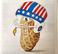 Football Helmet Skippy Peanut Butter Nut Vintage 1966 Ad Magazine Print